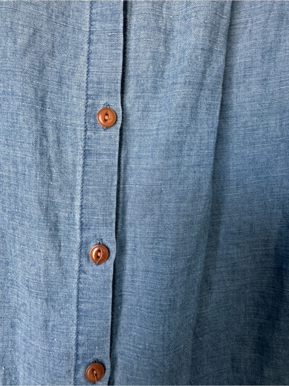 Madewell Blue Chambray Short-Sleeve Button-Front Shirt - Picture 3 of 4